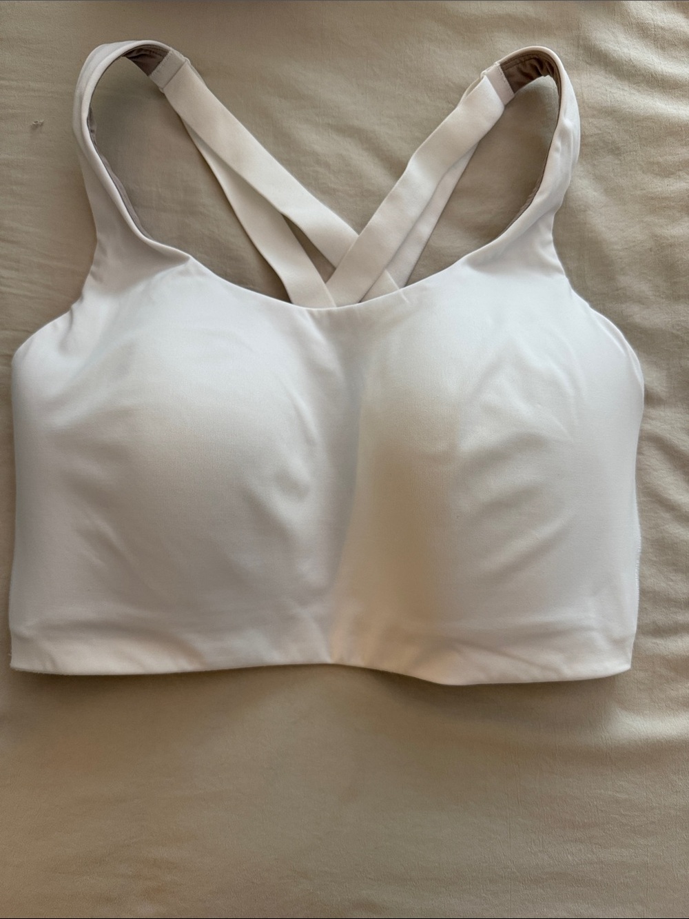 lululemon athletica Cream Cross-Back Light Support Sports Bra